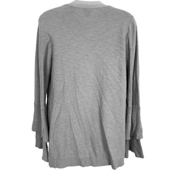 J Crew Womens Knit Open Cotton Gray H9492 Bell Sleeve Cardigan Sweater sz XS - Picture 7 of 16